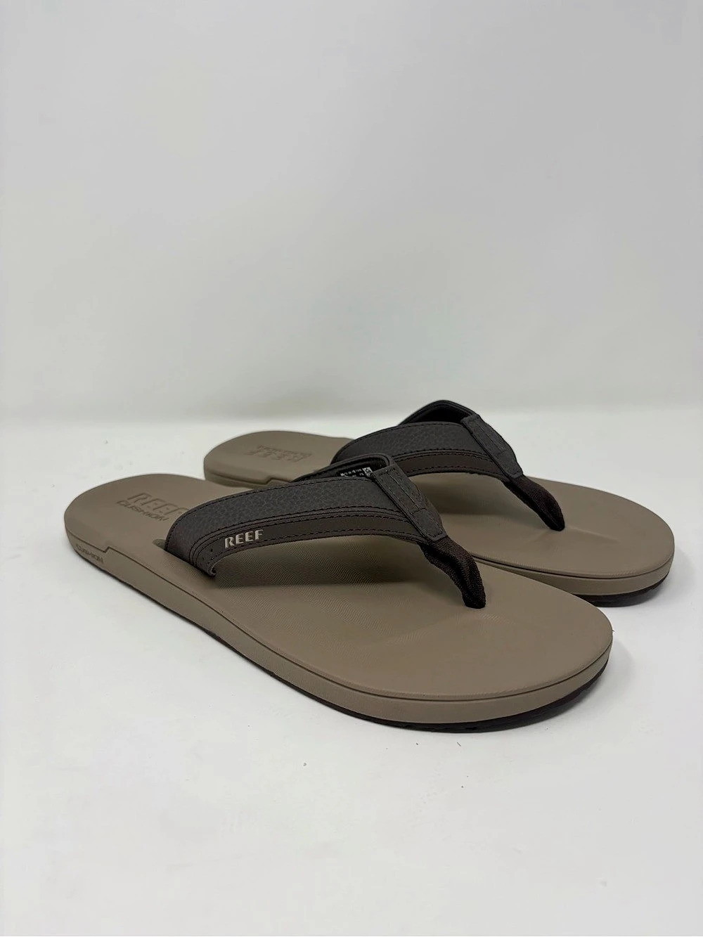 Reef Cushion Lux Flip Flop Sandals Brown & Black US 10